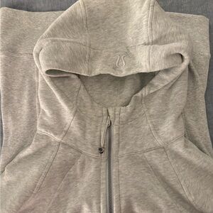 lululemon athletica Light Grey Hooded Full-Zip Jacket
